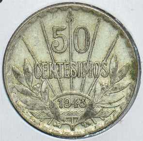 Uruguay 1943 50 Centesimos 240981 combine shipping