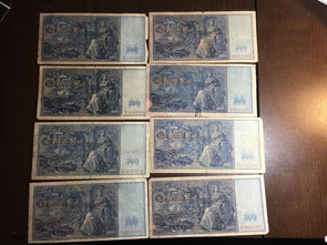 RC0250 Germany 1910 100 mark 8 pieces combine shipping