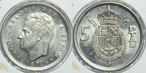 Spain 1975 5 Pesetas 80 198405 combine shipping