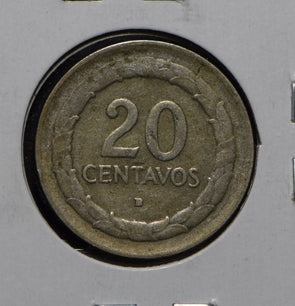 Colombia 1945 20 Centavos key date 290280 combine shipping