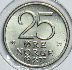 Norway 1977 25 Ore BU 904721 combine shipping