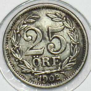Sweden 1902 25 Ore 152753 combine shipping