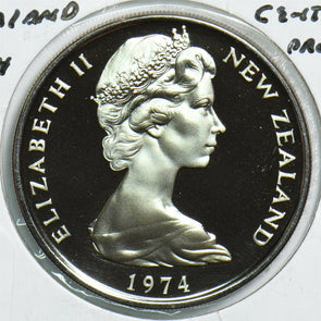 New Zealand 1974 20 Cents Kiwi bird animal Proof 198124 combine shipping