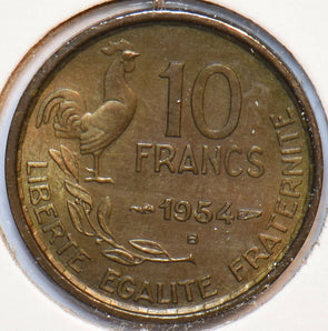 France 1954 10 Francs Rooster animal 900575 combine shipping