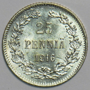 Finland 1916 25 Pennia Eagle animal 298286 combine shipping