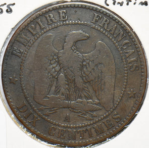 France 1855 10 Centimes Eagle animal 900594 combine shipping