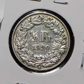 Switzerland 1920 1/2 Franc  900690 combine shipping