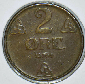 Norway 1949 2 Ore 150484 combine shipping
