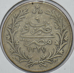Egypt 1910 AH 1327 5 Qirsh 296616 combine shipping