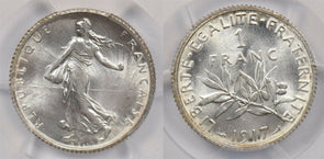 France 1917 Franc PCGS MS 64 rare condition Gad-467 F-217 PC1237 combine shippin
