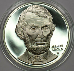 1980 's Medal Proof Abraham Lincoln in capsule 1.2oz pure silver Franklin Mint