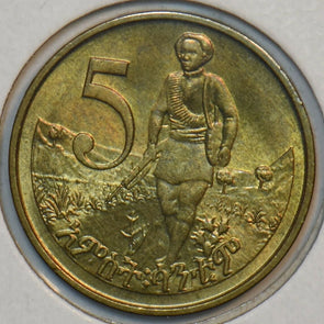 Ethiopia 1977 5 Cents Lion animal 195979 combine shipping