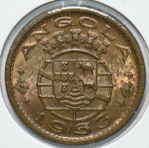 Portugal 1953 Angola 50 Centavos Elephant animal Horse 192532 combine shipping