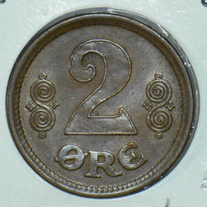 Denmark 1916 2 Ore 291366 combine shipping
