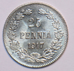 Finland 1917 25 Pennia Eagle animal 294564 combine shipping