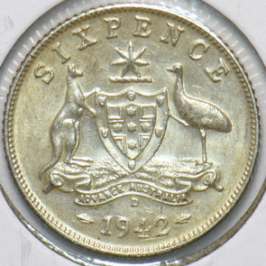 Australia 1942 6 Pence Kangaroo animal Ostrich Georgivs VI 902074 combine shippi