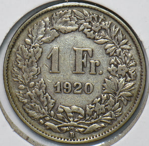 Switzerland 1920 Franc 193835 combine shipping