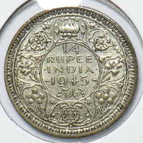 British India 1945 1/4 Rupee 294118 combine shipping