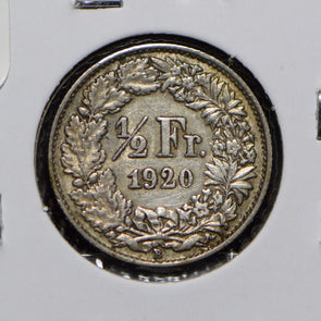 Switzerland 1920 1/2 Franc  900693 combine shipping