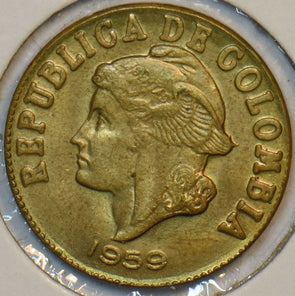 Colombia 1959 2 Centavos 297442 combine shipping