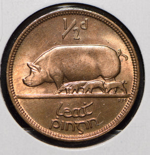 Ireland 1953 1/2 Penny Sow with piglets animal  291704 combine shipping
