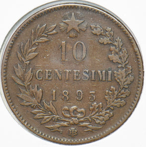 Italy 1893 10 Centesimi Umberto I 292979 combine shipping