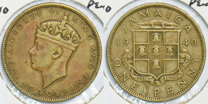 Jamaica 1940 Penny 153847 combine shipping