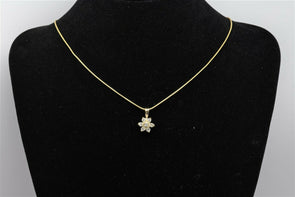 14K Gold Diamond Necklace 6.23g RG0196