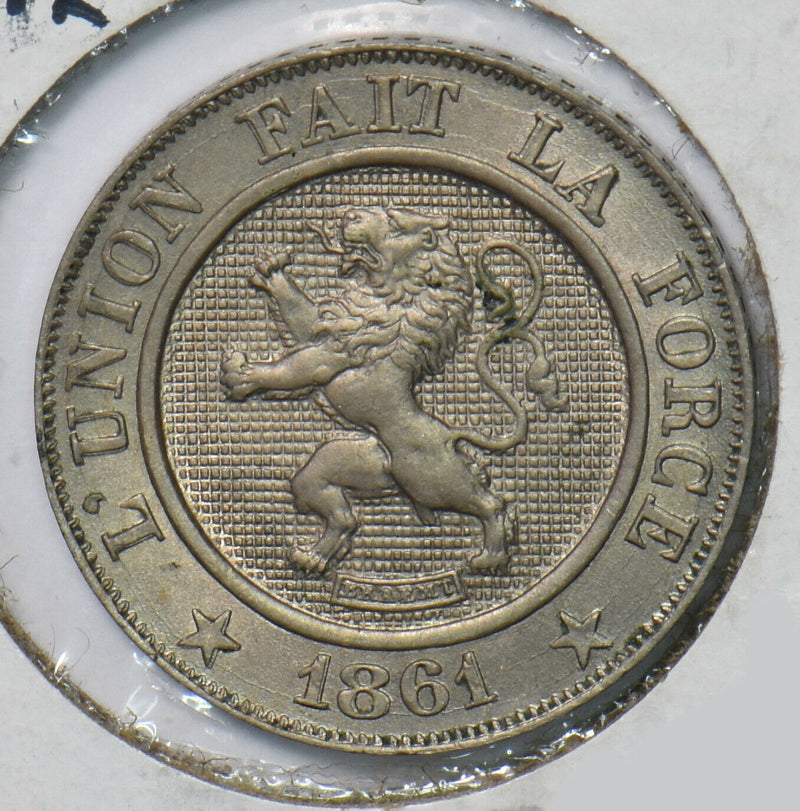 Belgium 1861 10 Centimes Lion animal 490130 combine shipping