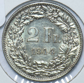 Switzerland 1944 2 Francs 240029 combine shipping