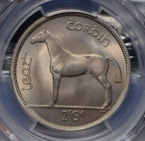 Ireland 1963 1/2 Crown Horse animal PCGS MS67 rare this grade PC0577 combine shi