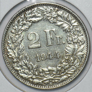 Switzerland 1944 2 Francs 151175 combine shipping