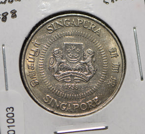 Singapore 1988 50 Cents Lion animal  901003 combine shipping