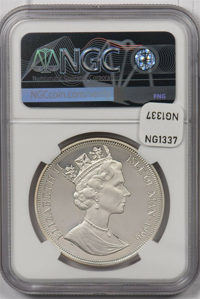 Isle of Man 1996 Crown silver NGC PF 68UC Legend Of King Arthur Camelot Castle S