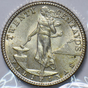 Philippines 1944 D 20 Centavos Eagle animal BU 294844 combine shipping