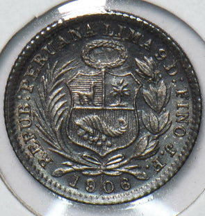 Peru 1906 1/4 Dinero Laama animal 292734 combine shipping