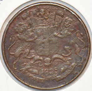 British India 1835 1/4 Anna Lion animal East India Company 194189 combine shippi