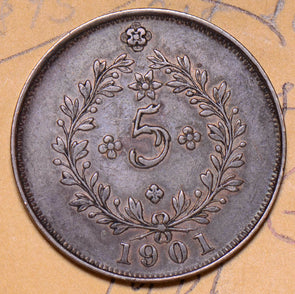 A0066 Azores 1901  5 Reis  combine shipping