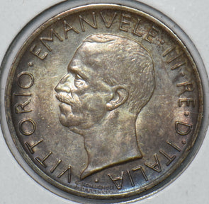 Italy 1927 R 5 Lire Eagle 490833 combine shipping