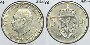 Norway 1966 5 Kroner 198586 combine shipping
