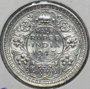 British India 1943 1/2 Rupee 194495 combine shipping