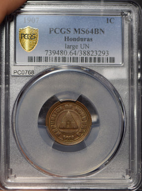 Honduras 1907 Cent PCGS MS64BN Large UN PC0768 combine shipping