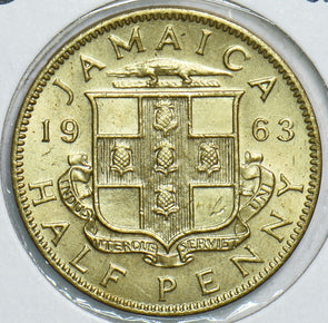 Jamaica 1963 1/2 Penny Gem BU 198479 combine shipping