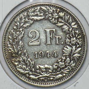 Switzerland 1944 2 Francs 151179 combine shipping