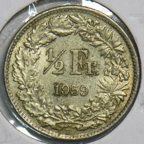 Switzerland 1959 1/2 Franc 298039 combine shipping