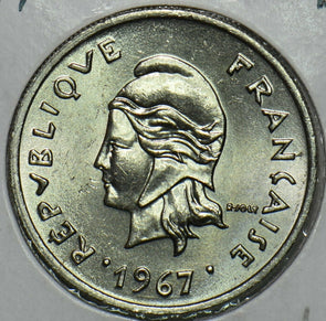 French Polynesia 1967 10 Francs BU 196984 combine shipping