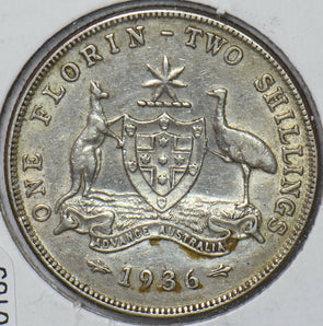 Australia 1936 Florin Kangaroo animal Emu 240189 combine shipping