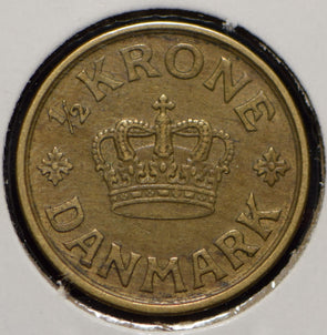 Denmark 1924 1/2 Krone  901461 combine shipping