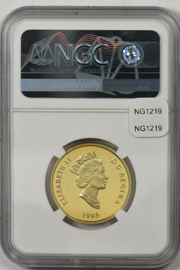 Canada 1998 100 Dollars gold NGC Proof 69 Ultra Cameo 0.25oz gold. Noble prize N