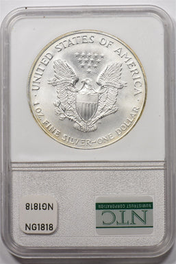 2001 Silver Eagle $1 recovered at WTC ground zero NG1818